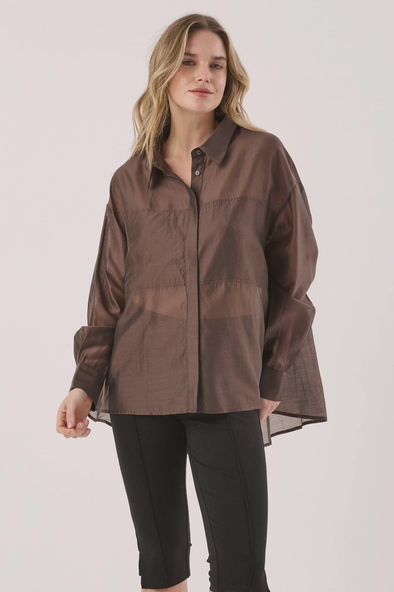 Val Oversized Shirt Chocolate