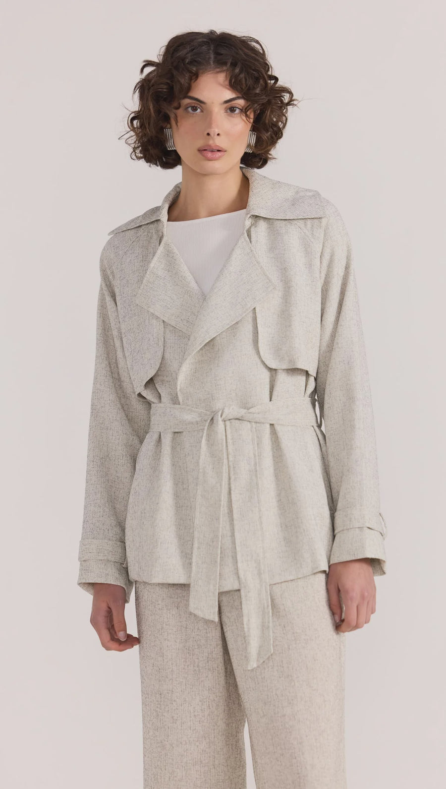 Lucielle Crop Trench Coat