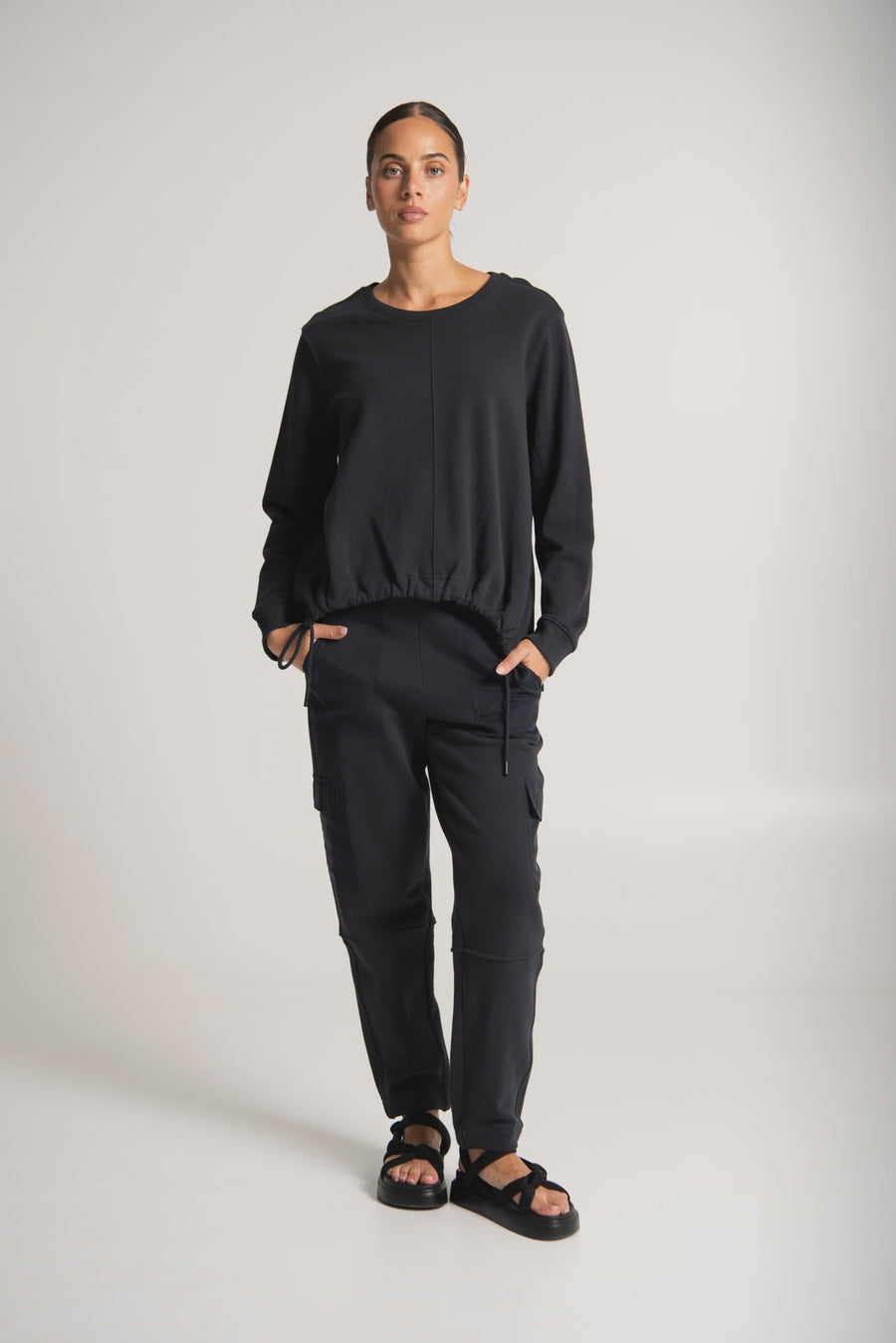 Cotton Terry Cargo Pocket Sweat Pant Tejeda Ink