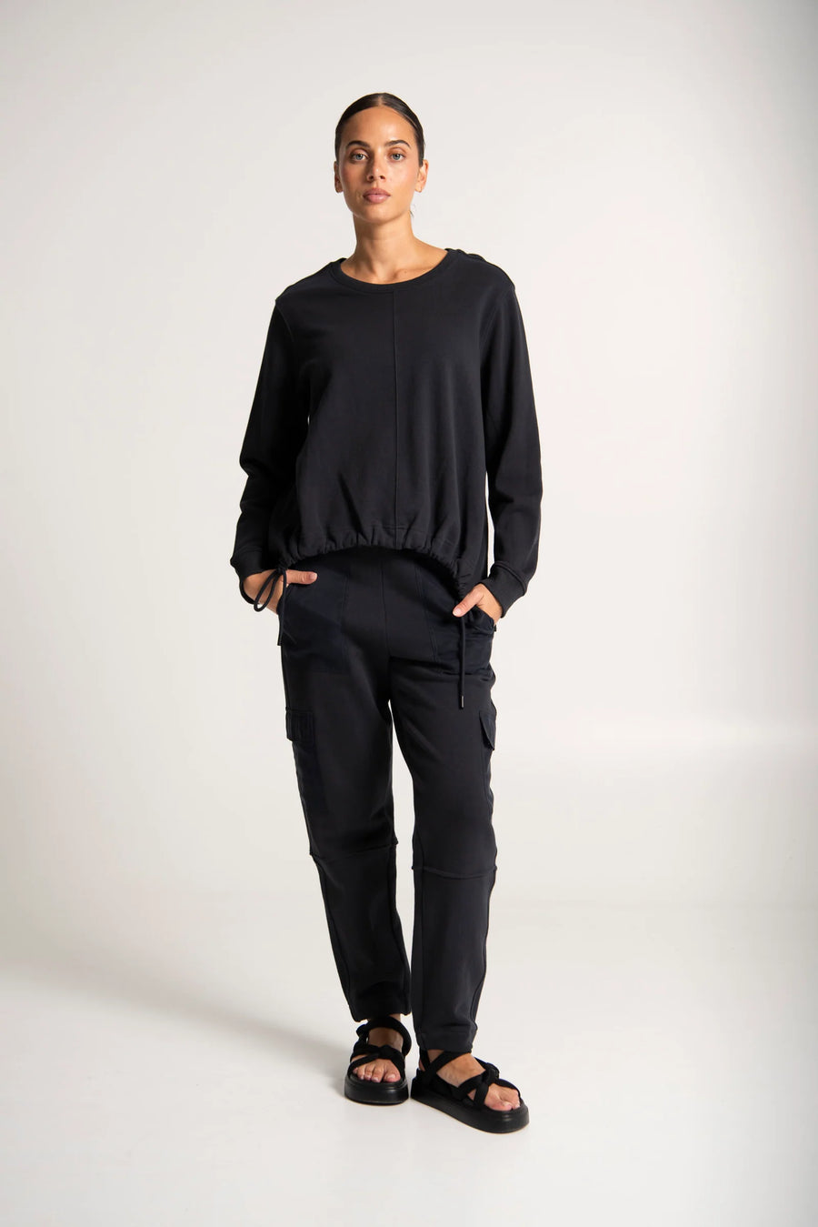 Cotton Terry Cargo Pocket Sweat Pant Tejeda Ink