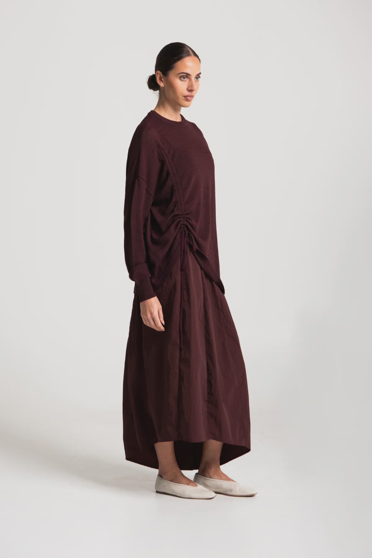 Cocoon Shaped Midi Skirt Notre Merlot