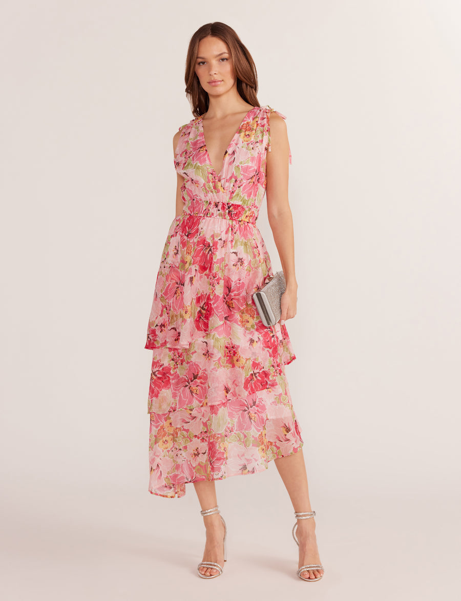 Simone Tiered Midi Dress