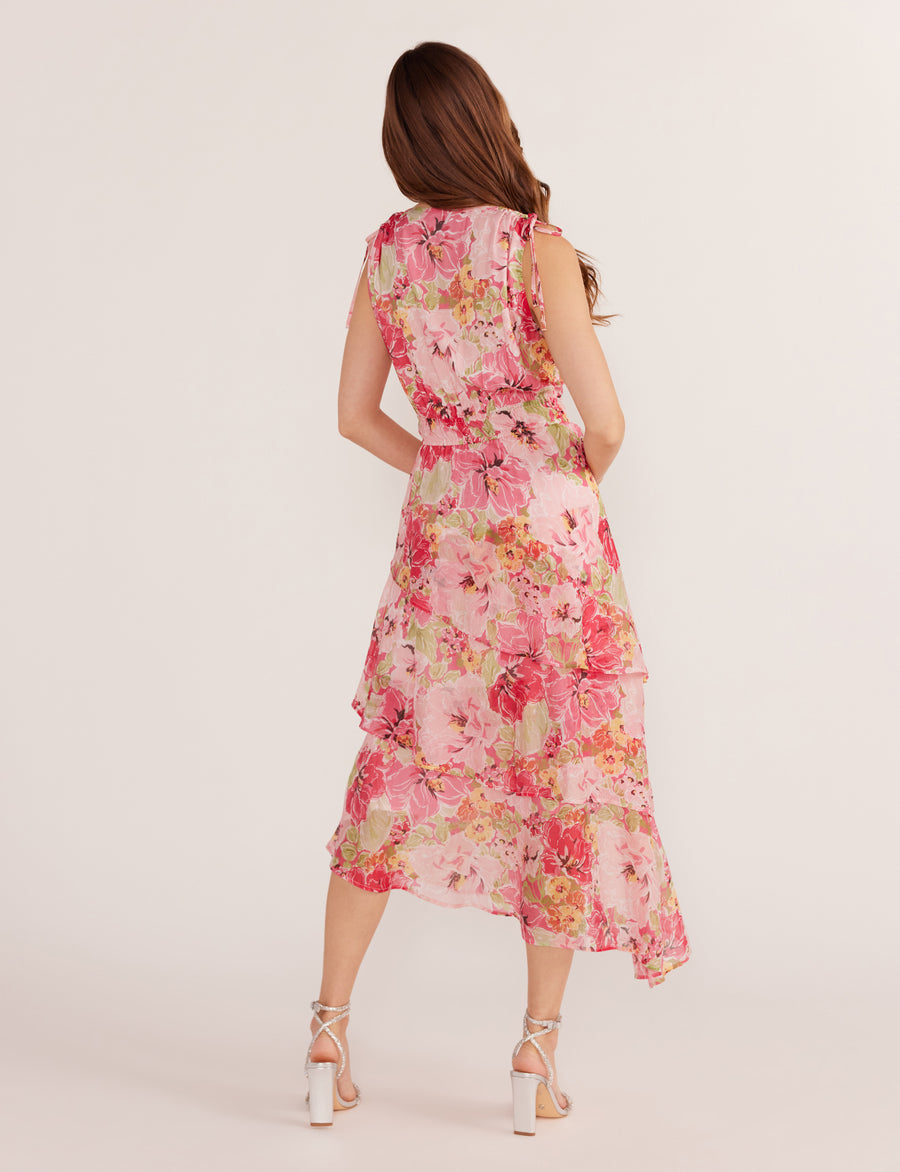 Simone Tiered Midi Dress