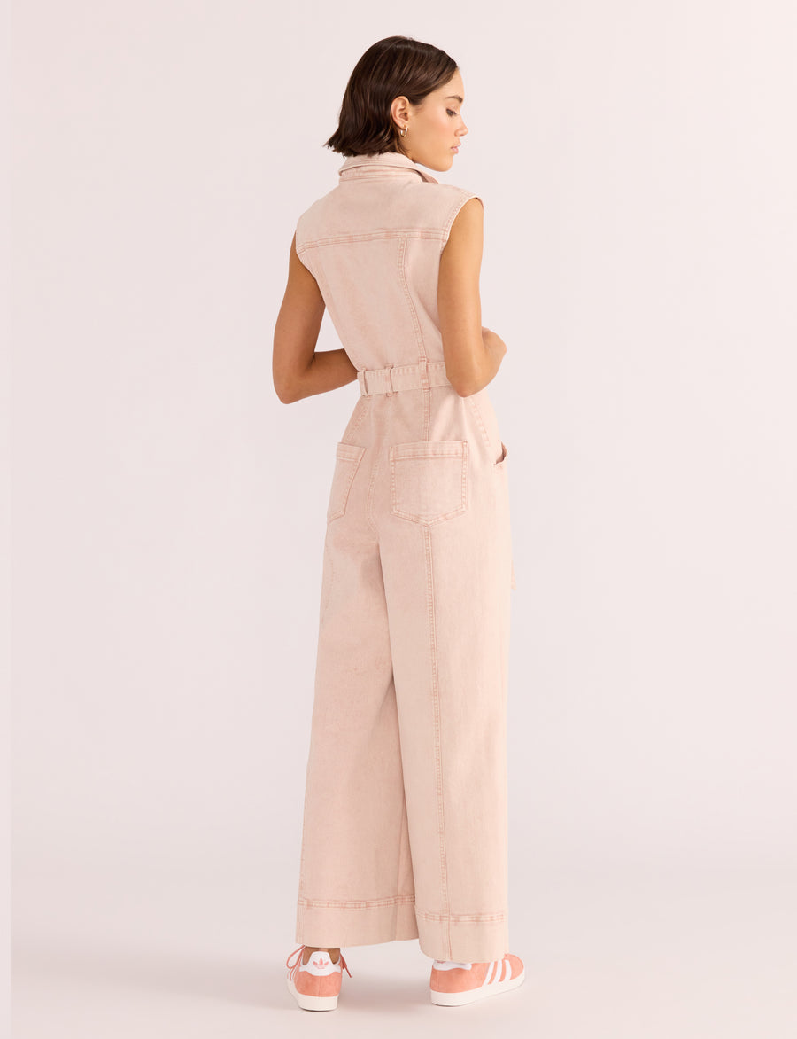 Dahlia Denim Panel Jumpsuit