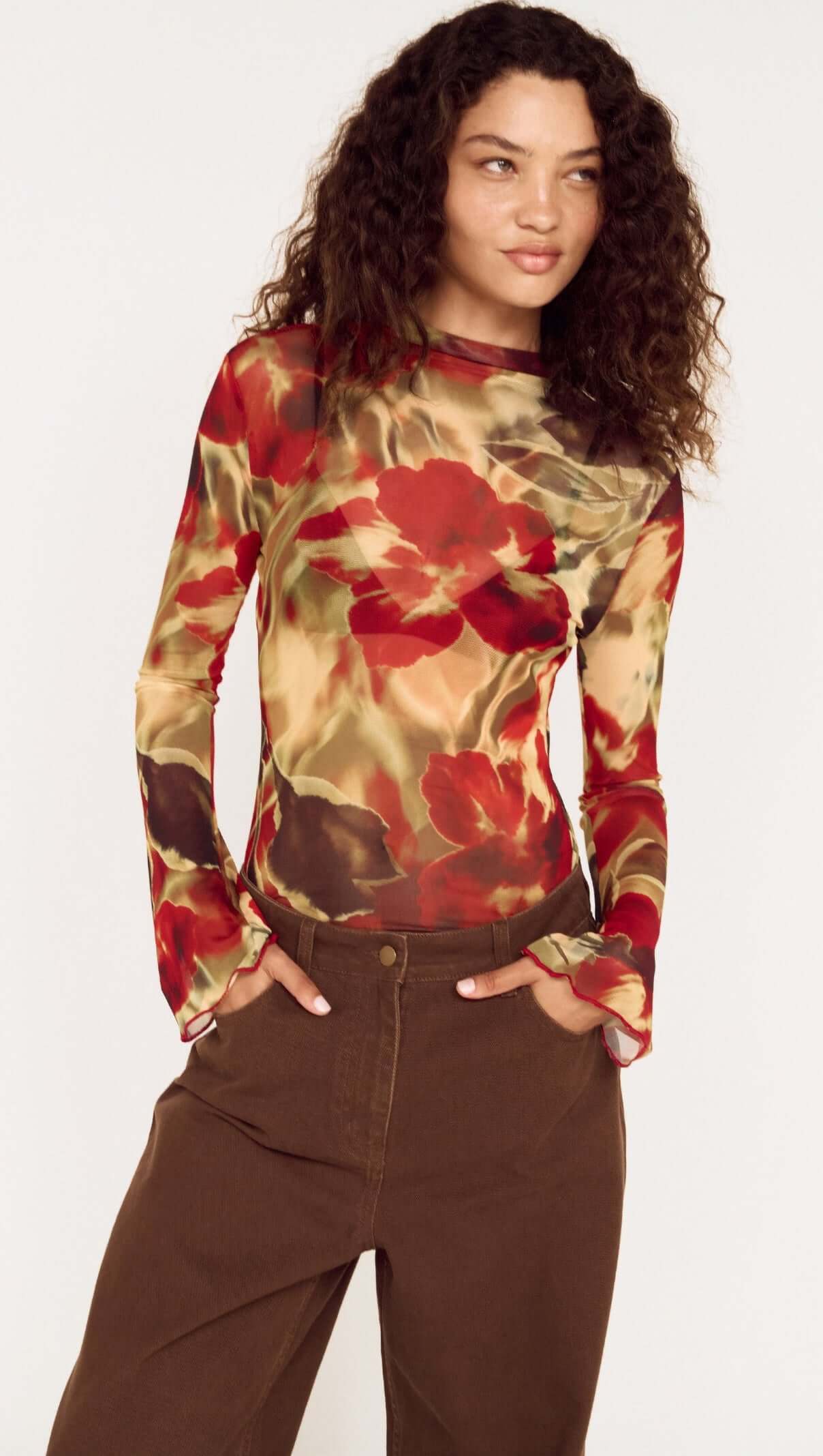 Kiara Barrel Leg Denim - Chocolate