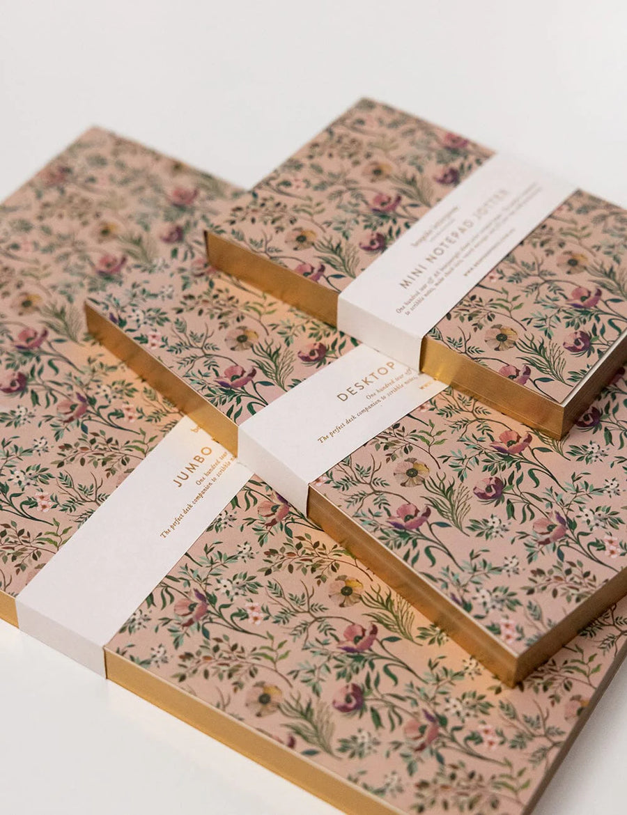 A6 Notepad Mini Jotter Poppies