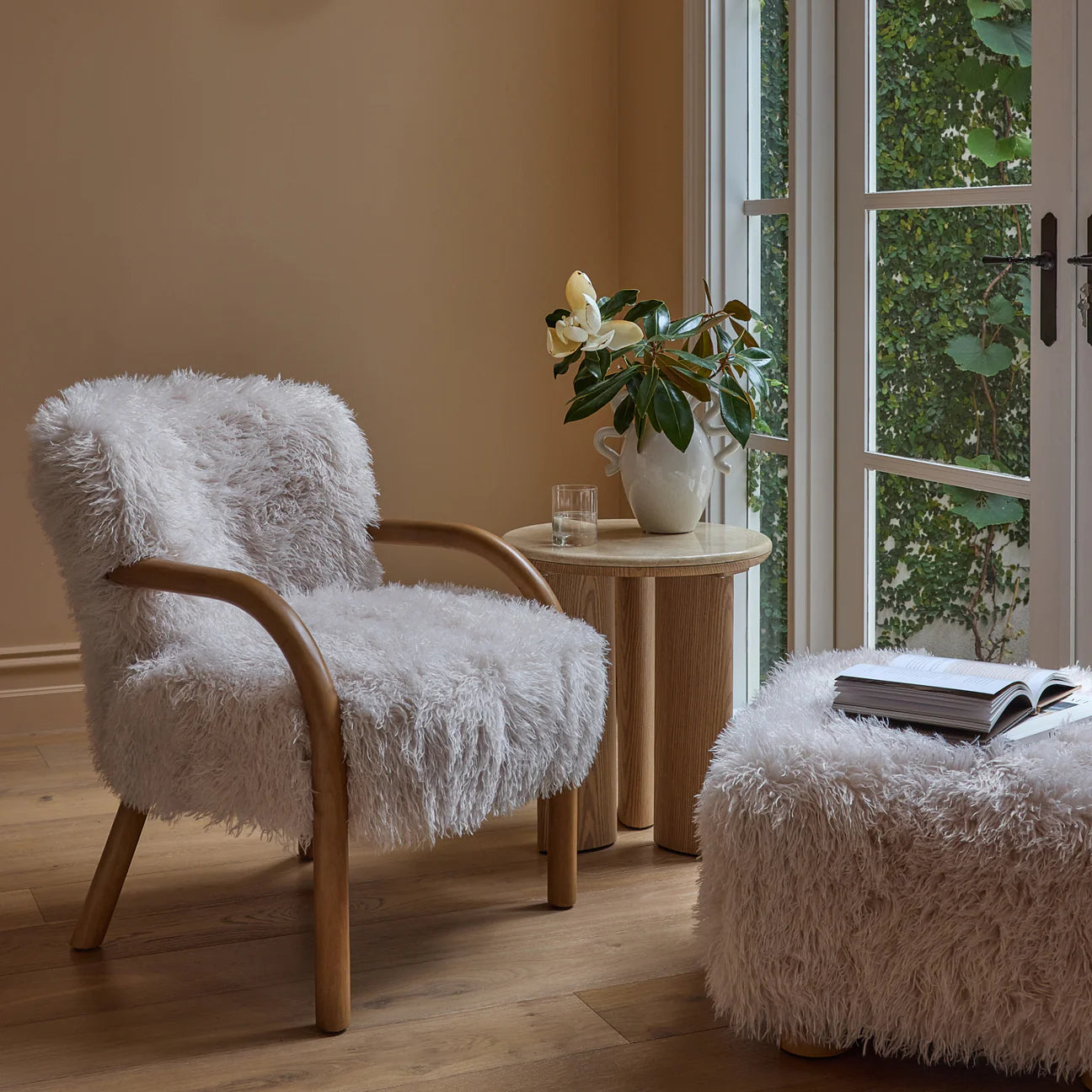 Kristoff  Ivory Fur Chair