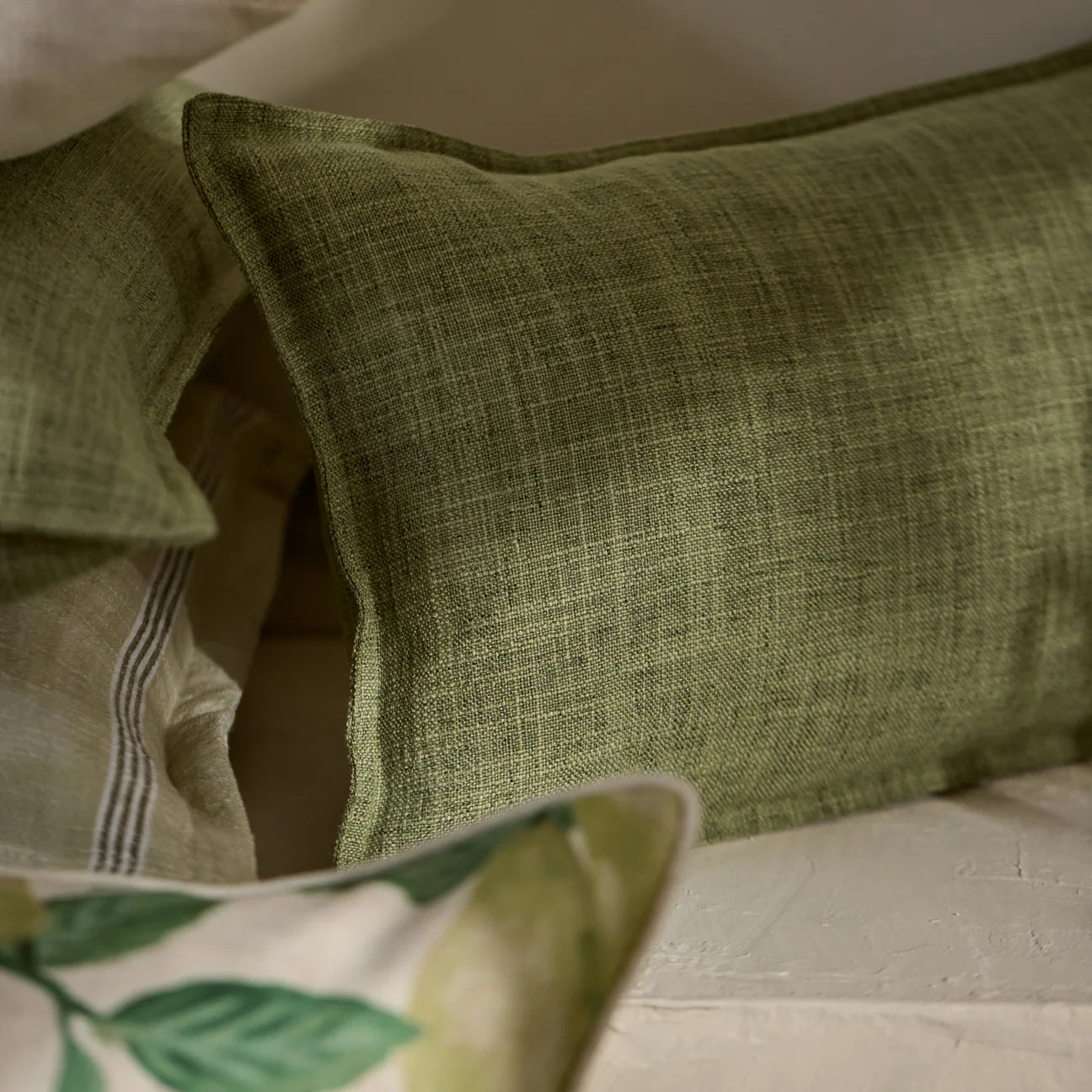 Lane Green Cushion Rectangle