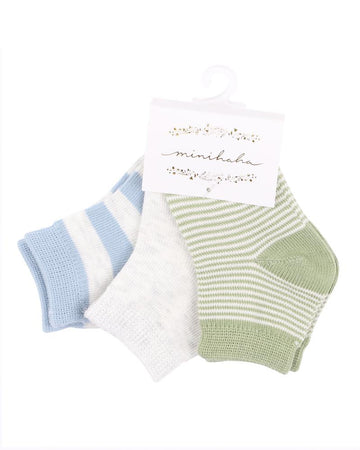 Baby Socks Blue & Green 3 Pack