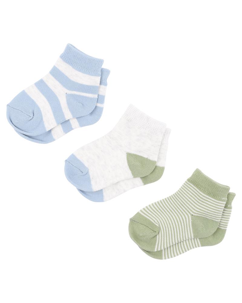 Baby Socks Blue & Green 3 Pack