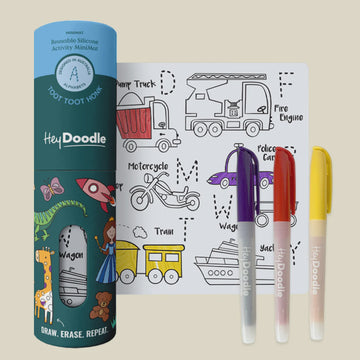 Toot Toot Honk Mini Colouring & Doodle Mat
