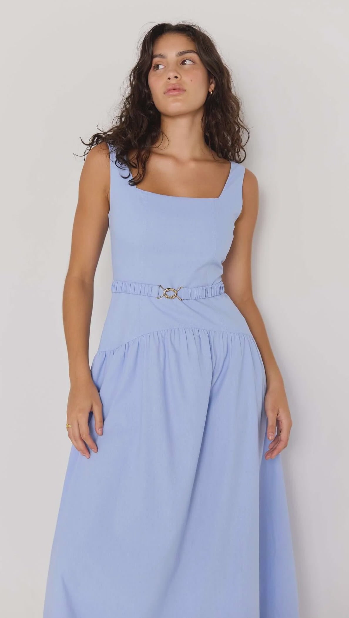 Luella Belted Midi Dress