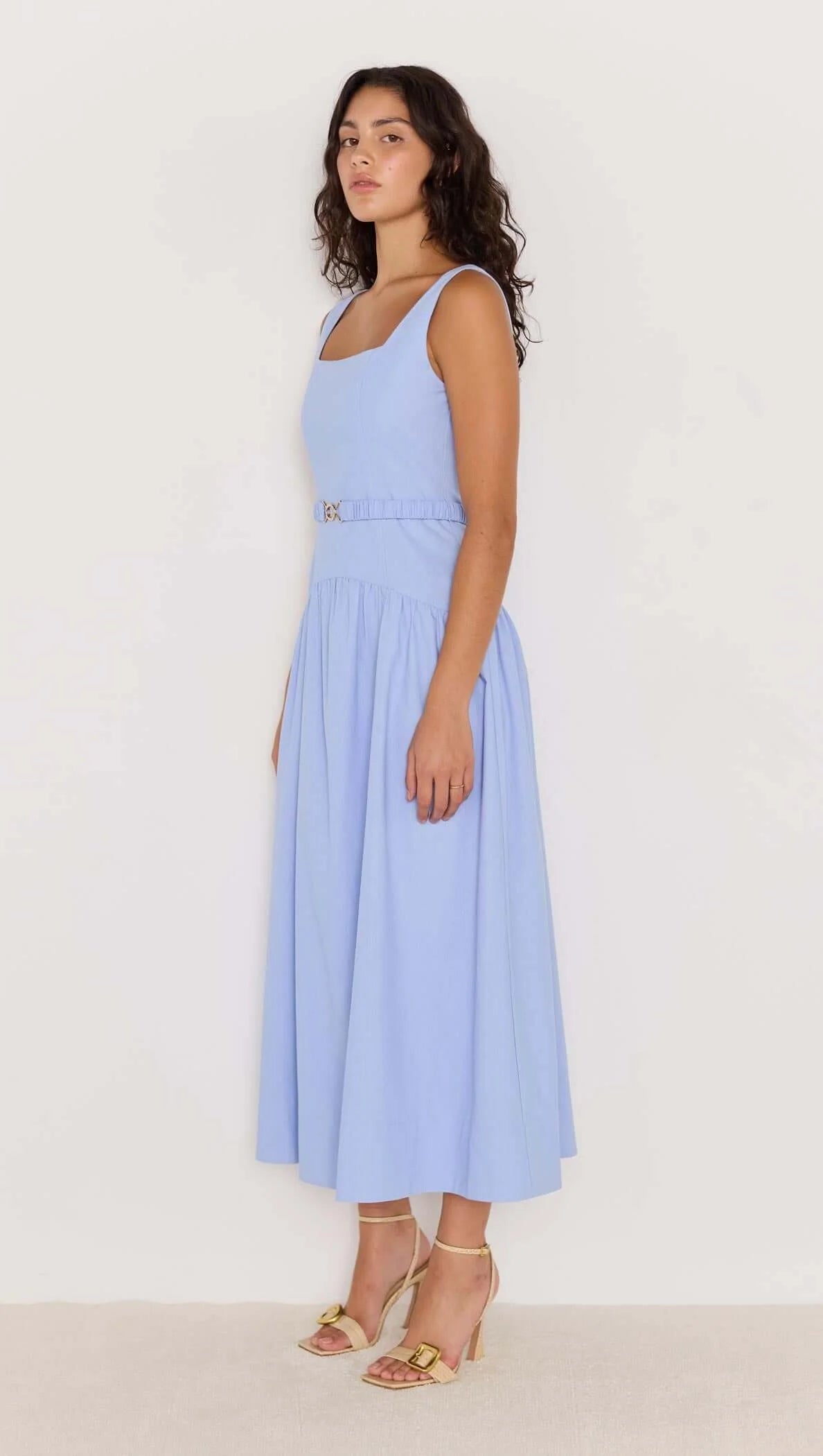 Luella Belted Midi Dress