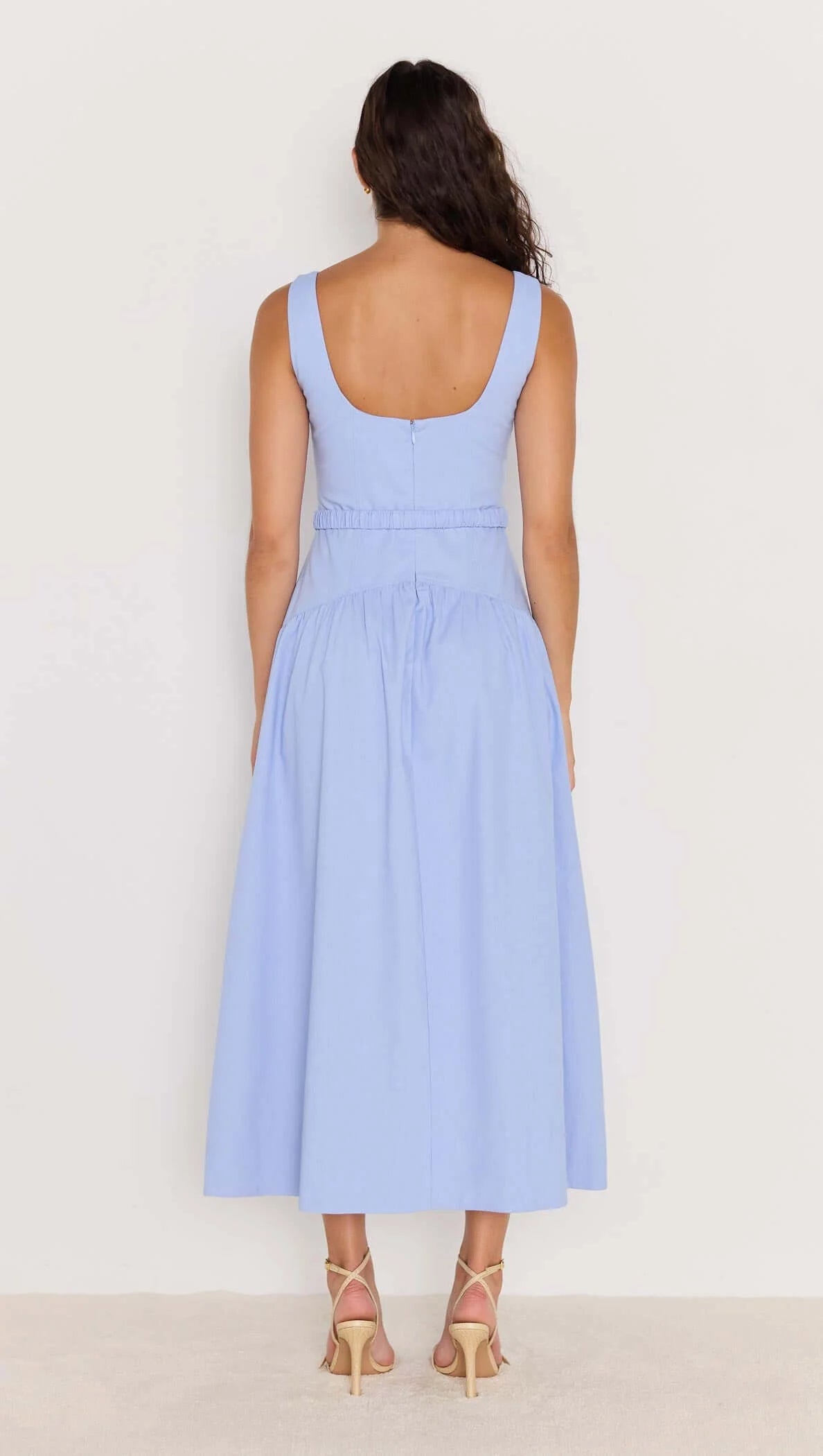 Luella Belted Midi Dress