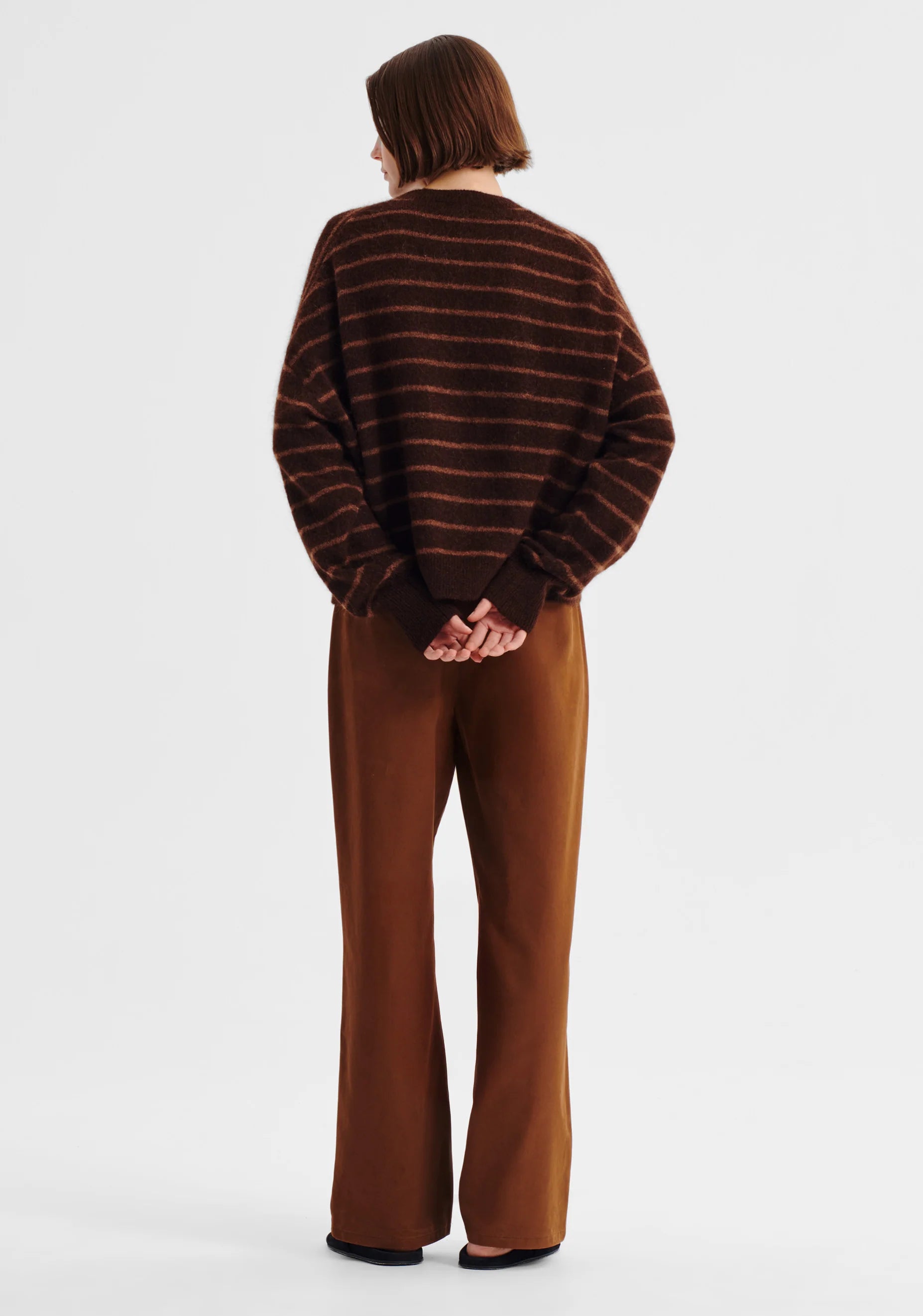 Albi Knit Pullover Toffee Stripe