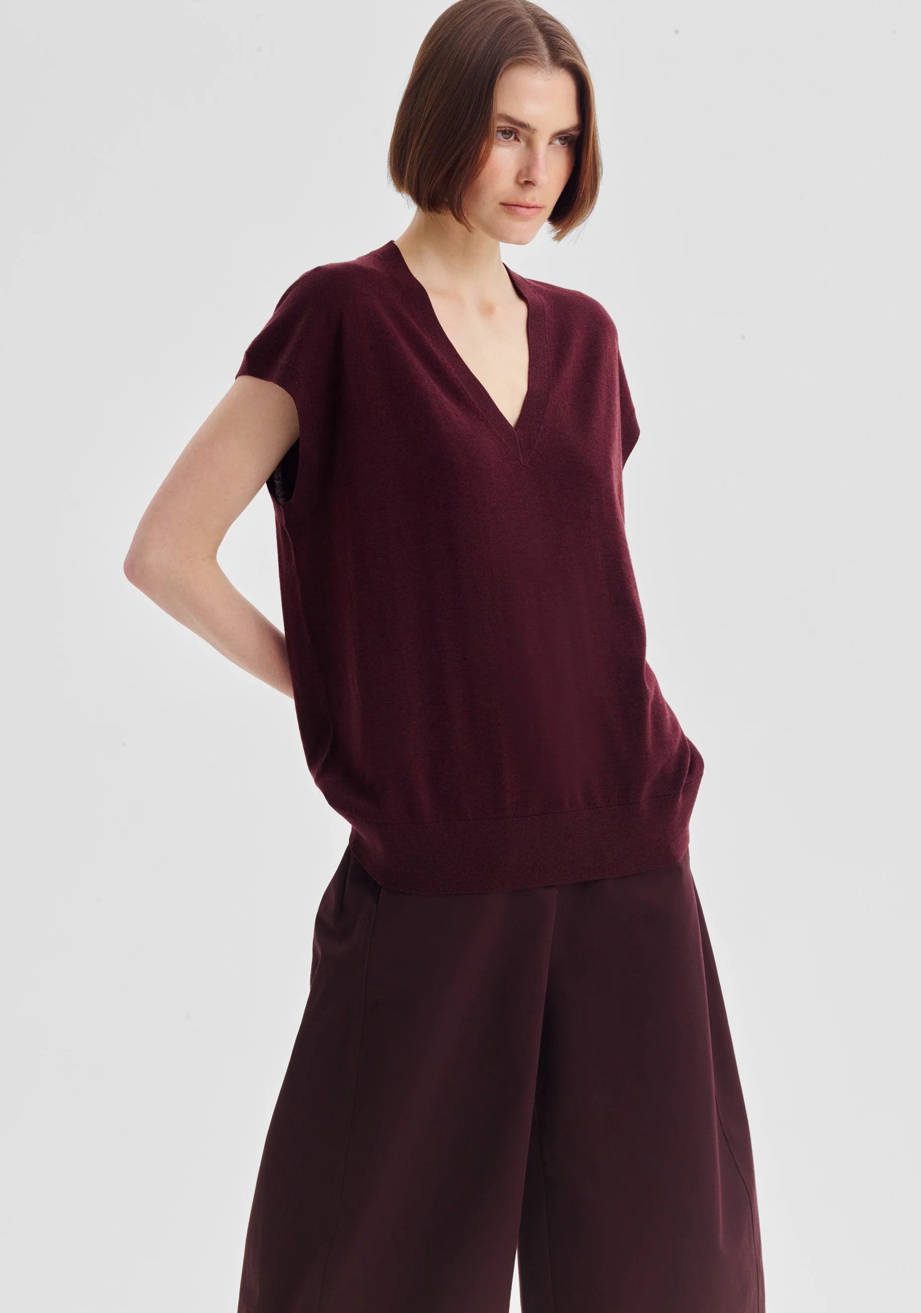 Oxford Merino Wool Knit Vest