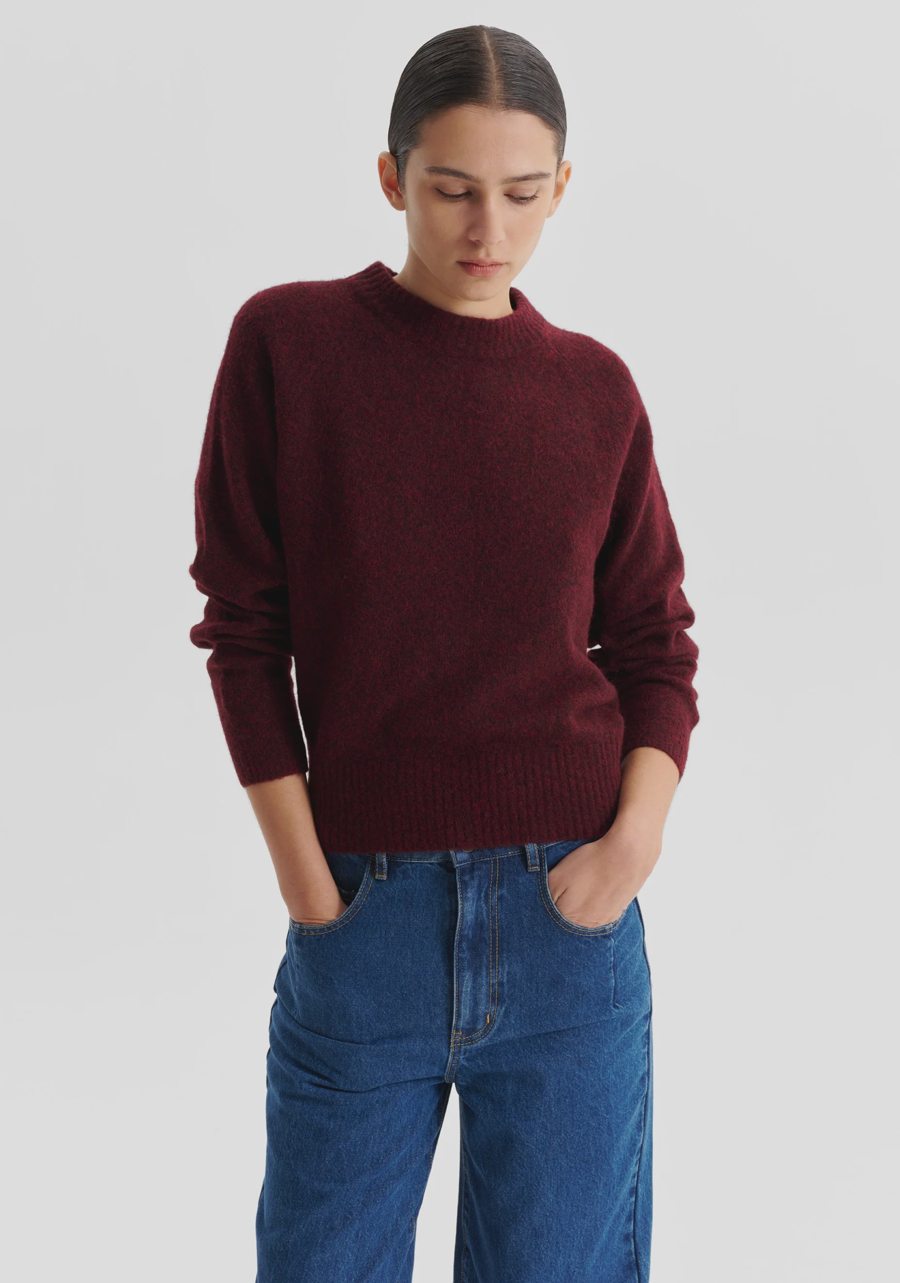 Solenne Knit Pullover Eggplant