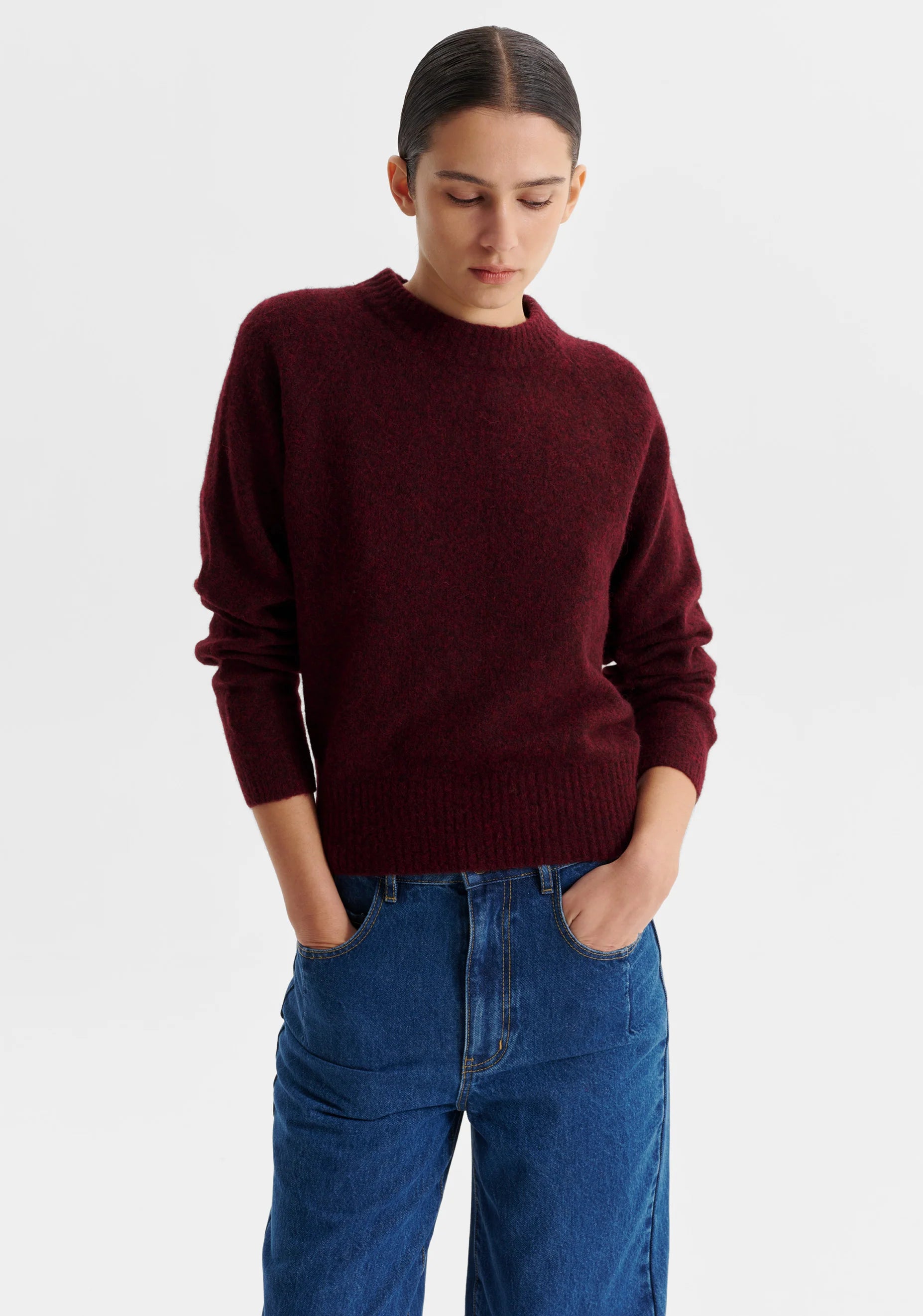 Solenne Knit Pullover Eggplant