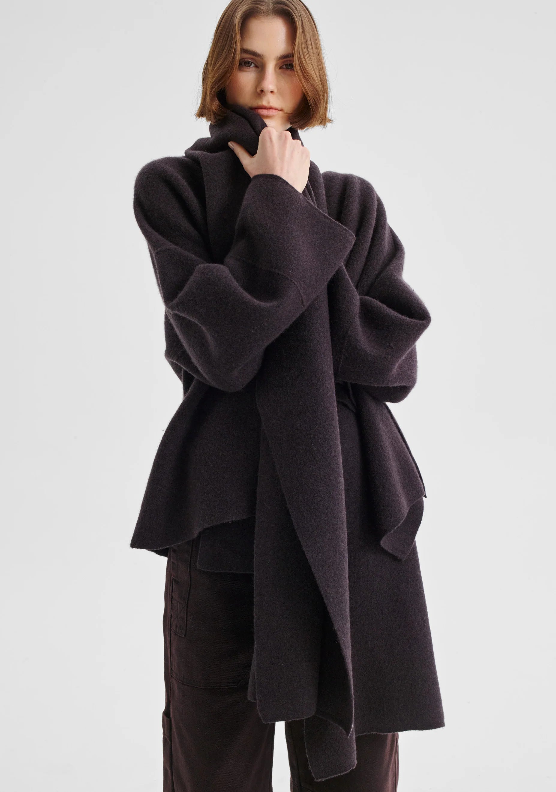 Valerie Knit Wrap Jacket Expresso