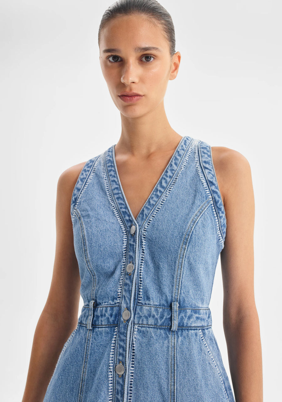 Hendrix Denim Dress Light Blue