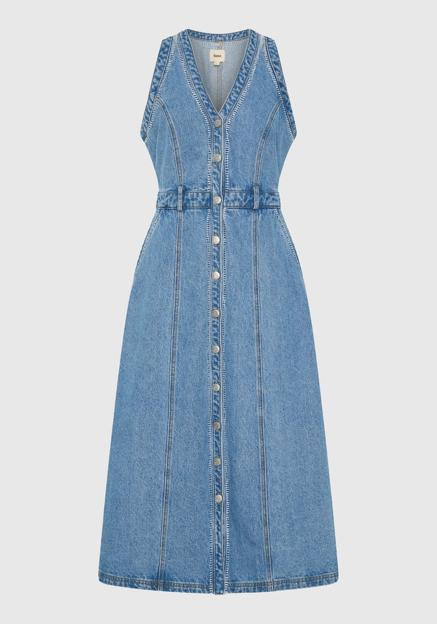 Hendrix Denim Dress Light Blue