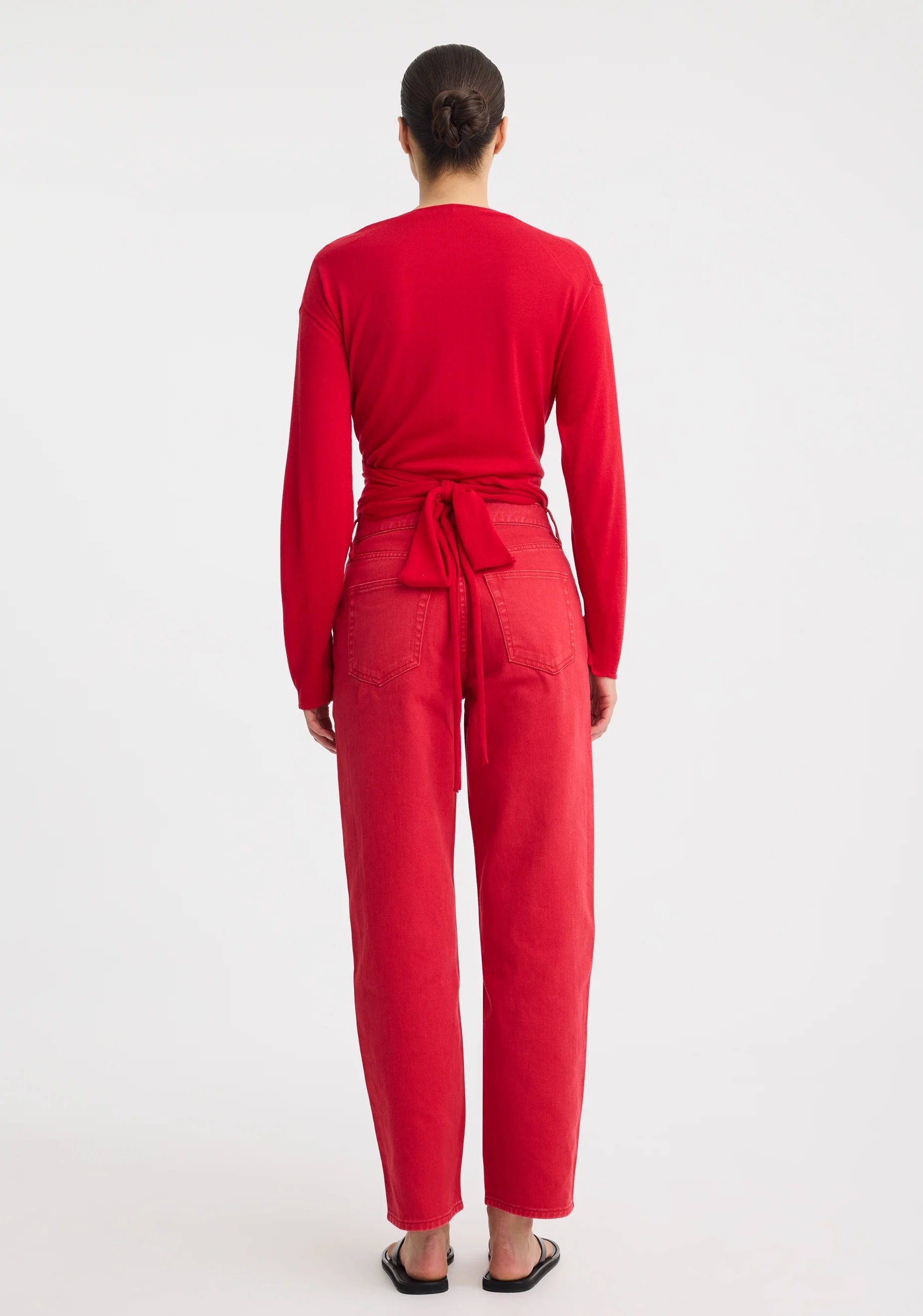 Micah Knit Wrap Top Poppy