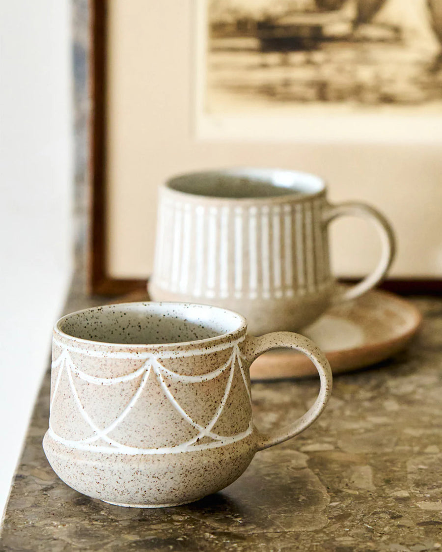 Set of 3 Mugs / Natural Entertainer - Etching