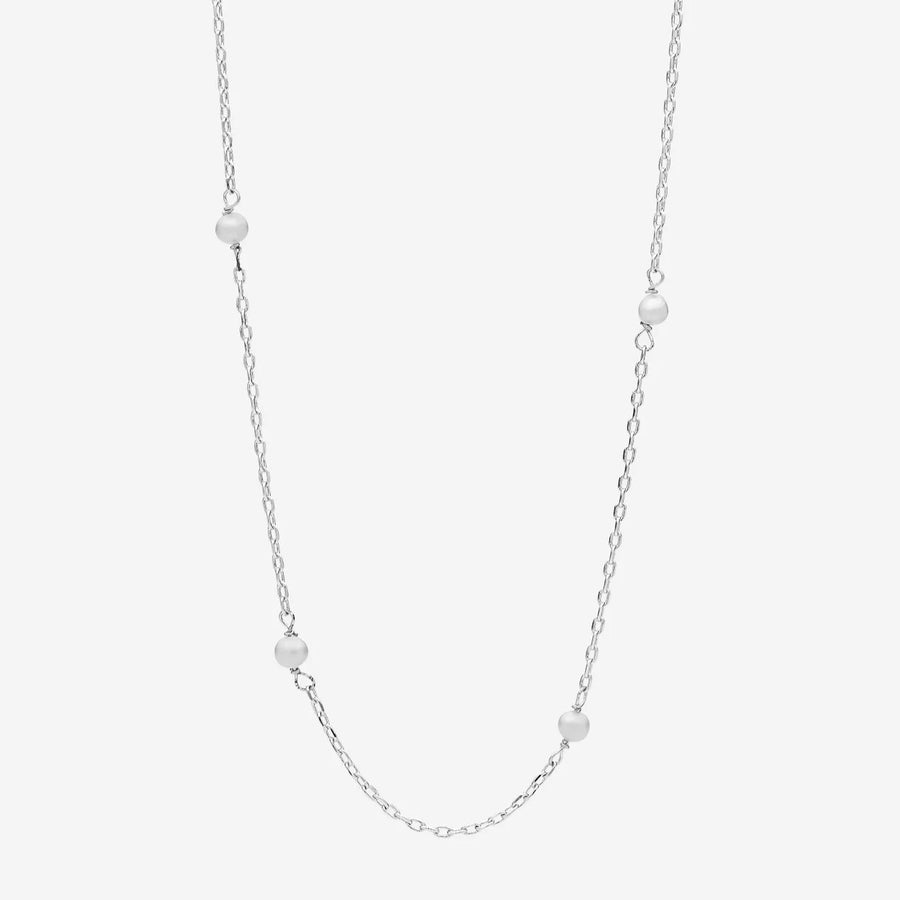 Lilibet Silver Pearl Necklace