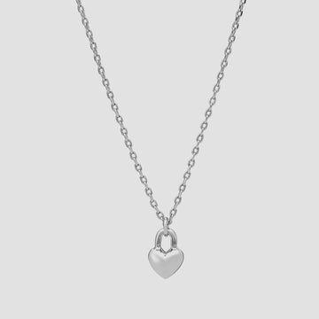 Winnie Heart Necklace - Silver