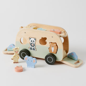 Animal Camper Van Shape Sorter