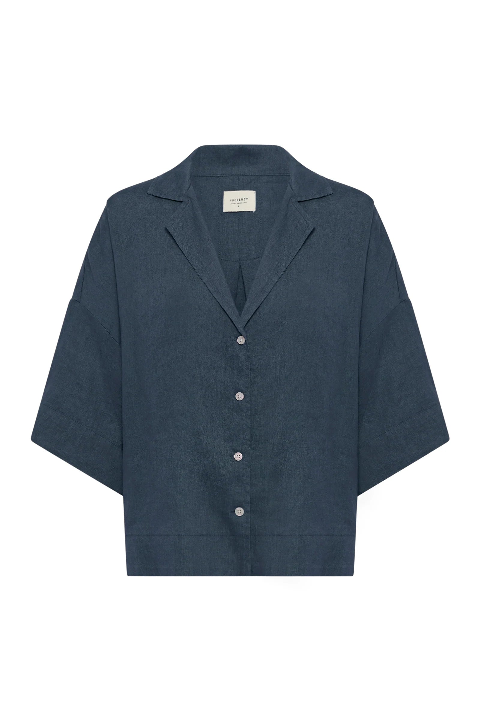 Lounge Linen Shirt Navy