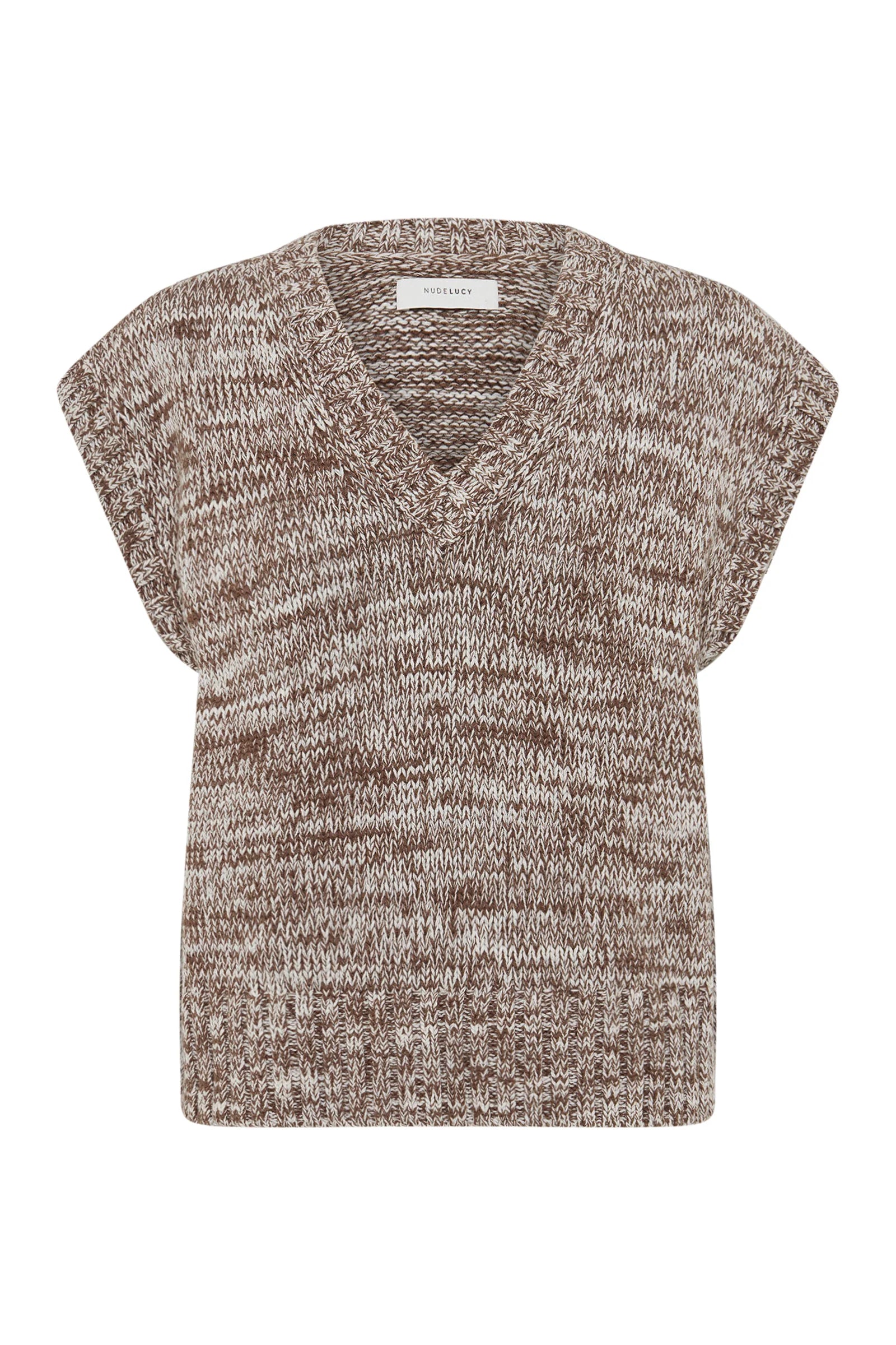 Mila Knit Vest Walnut Speckle