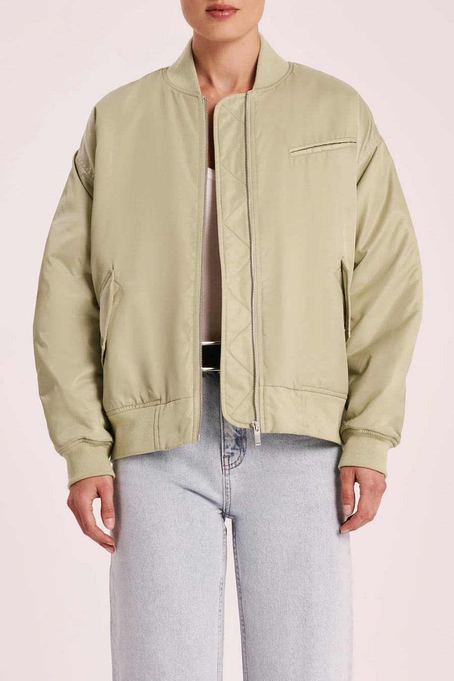 Nude Lucy Alcott Bomber Jacket in Bayleaf