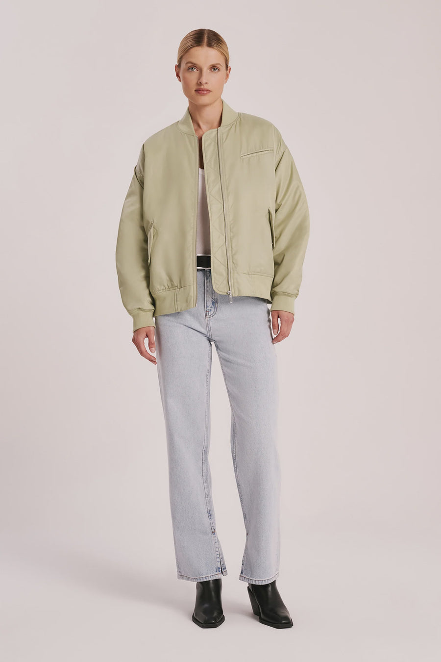 Nude Lucy Alcott Bomber Jacket in Bayleaf