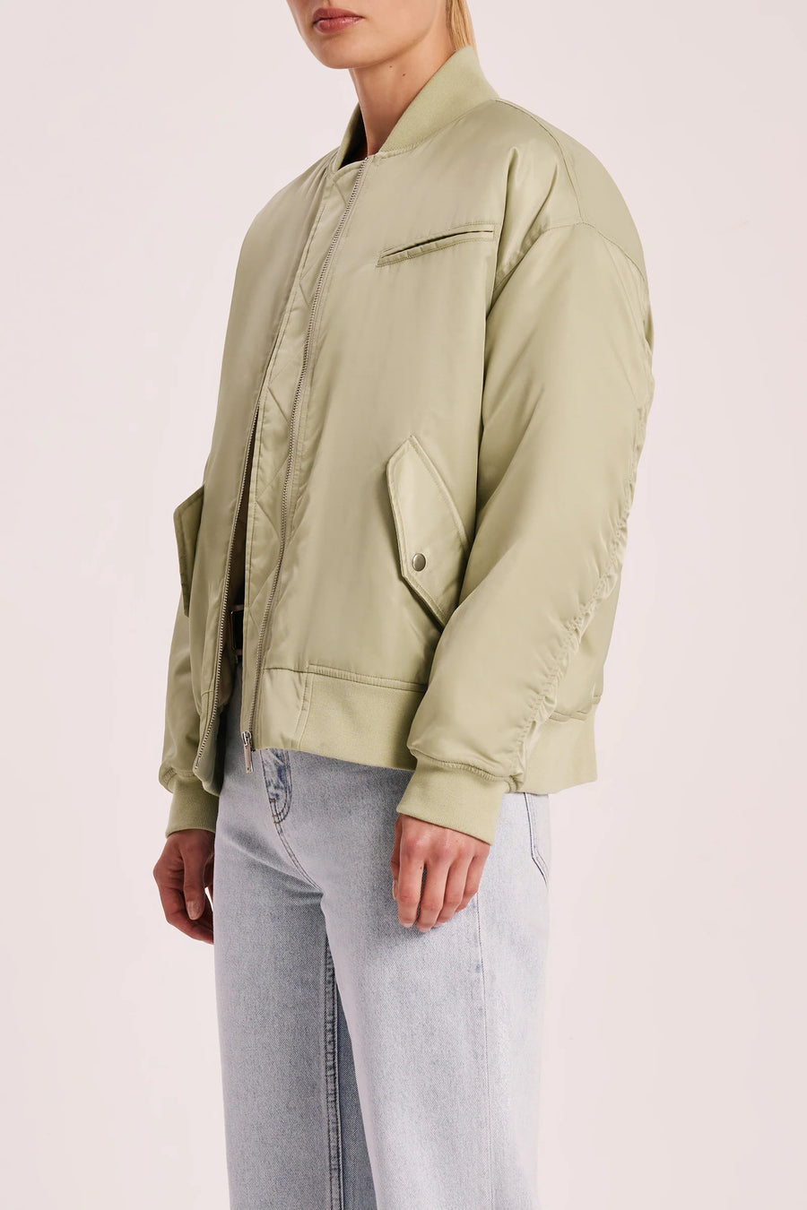 Nude Lucy Alcott Bomber Jacket in Bayleaf