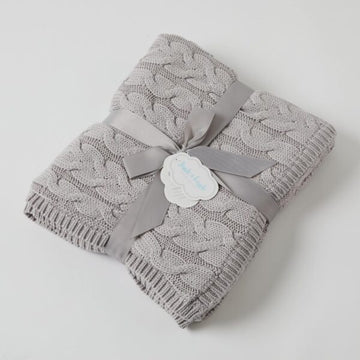 Aurora Cable Knit Baby Blanket