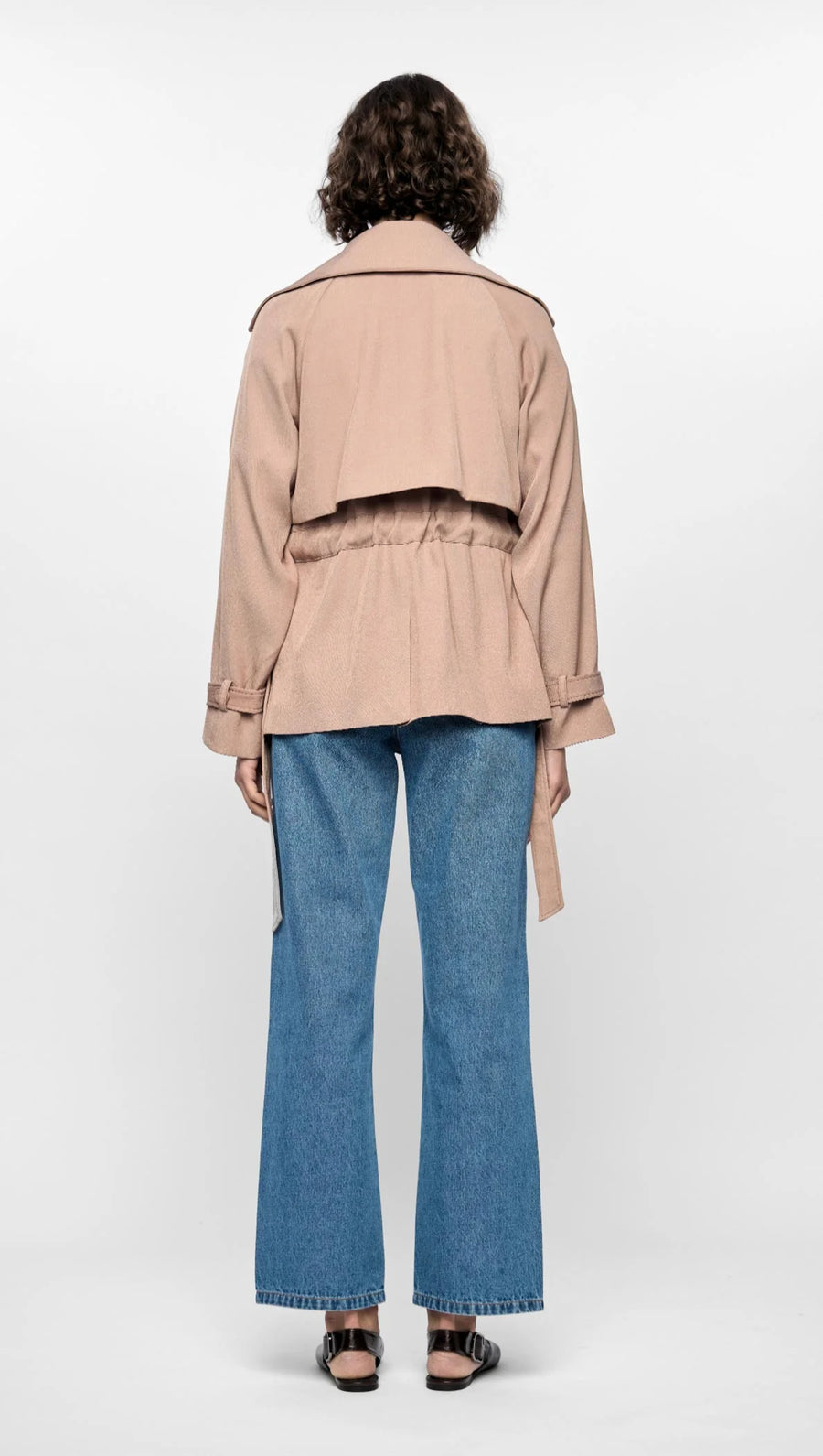 Olea Crop Tie Waist Coat