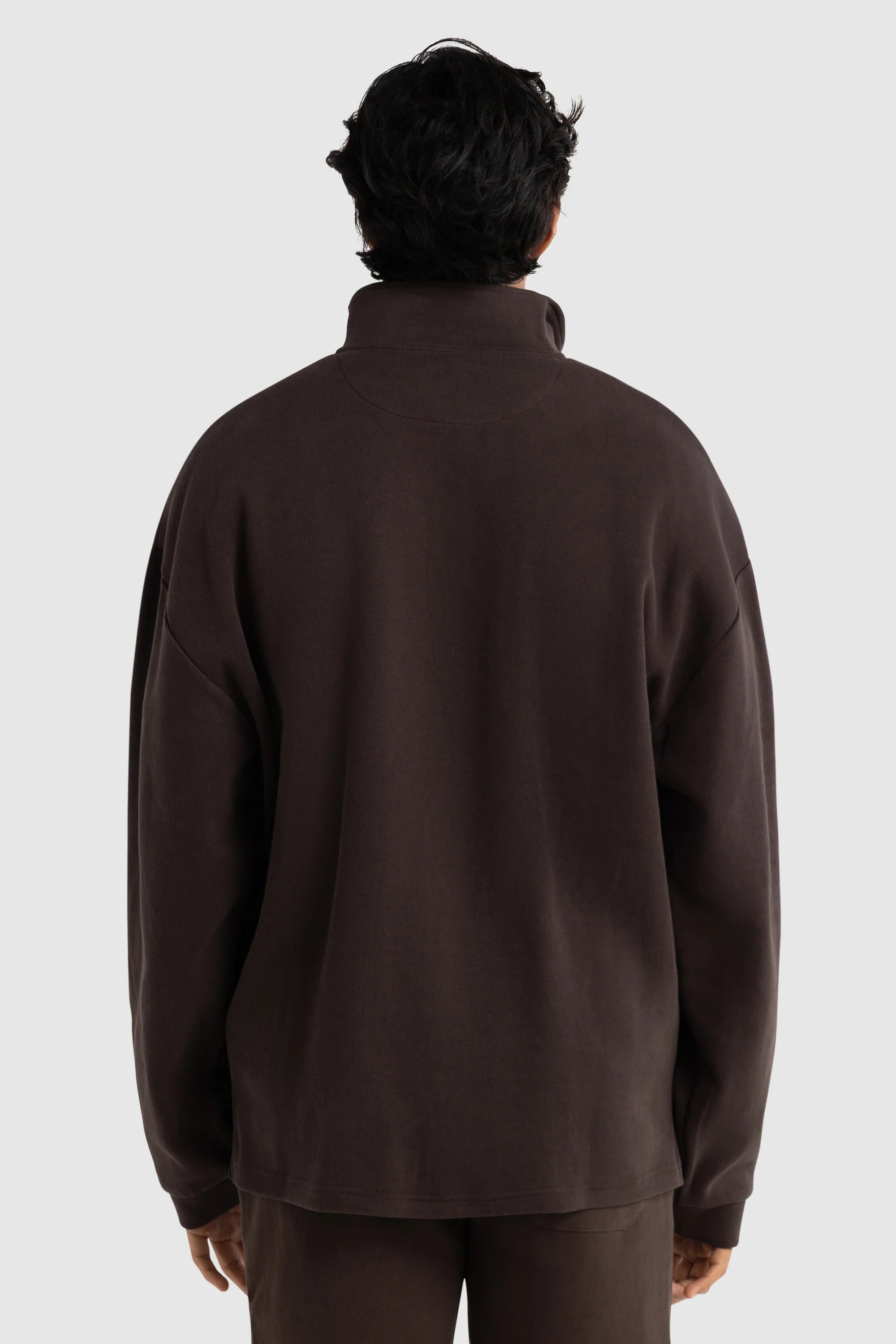 Aiden Quarter Zip Sweater Carob