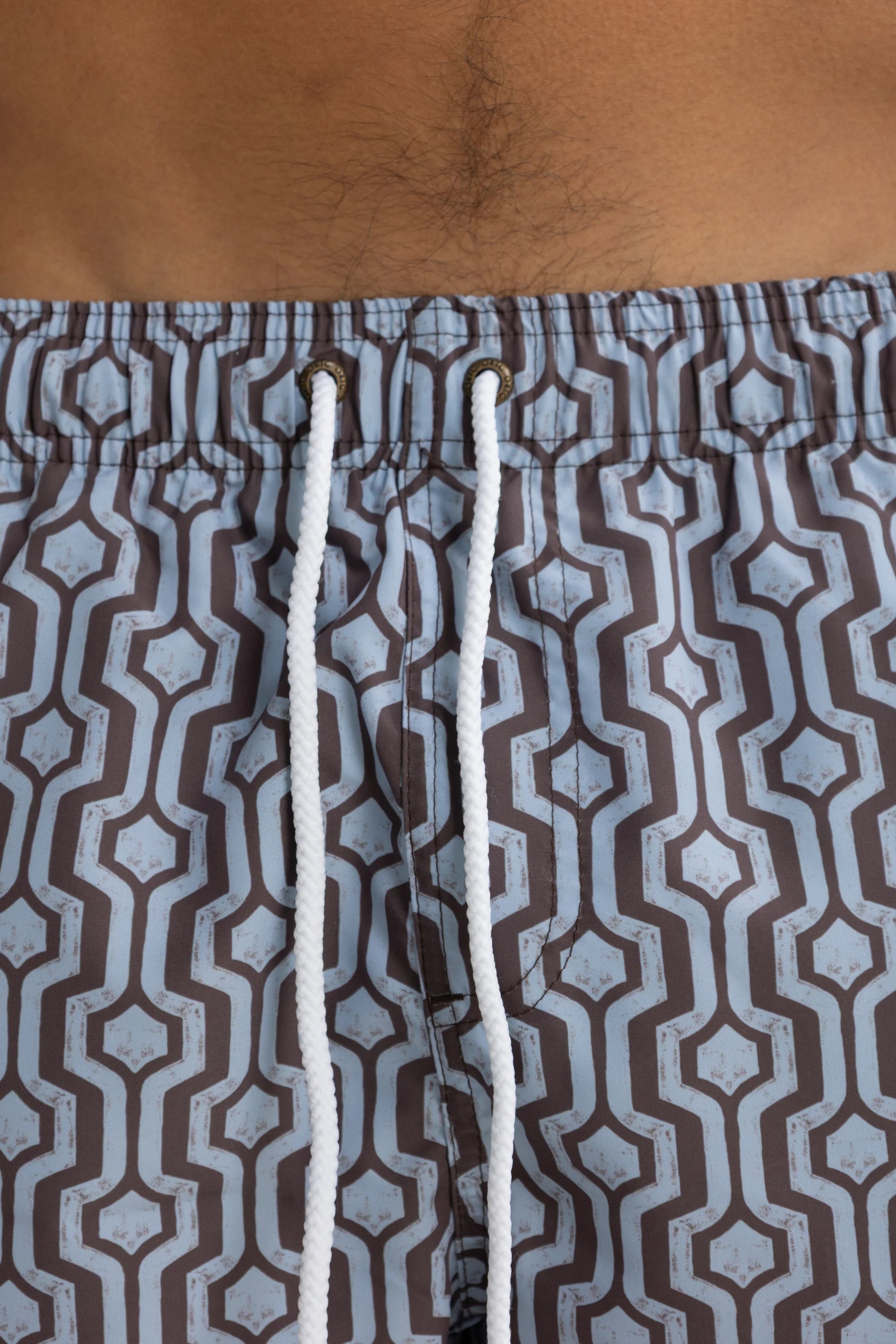 Santorini Swim Shorts Bark & Mist Blue