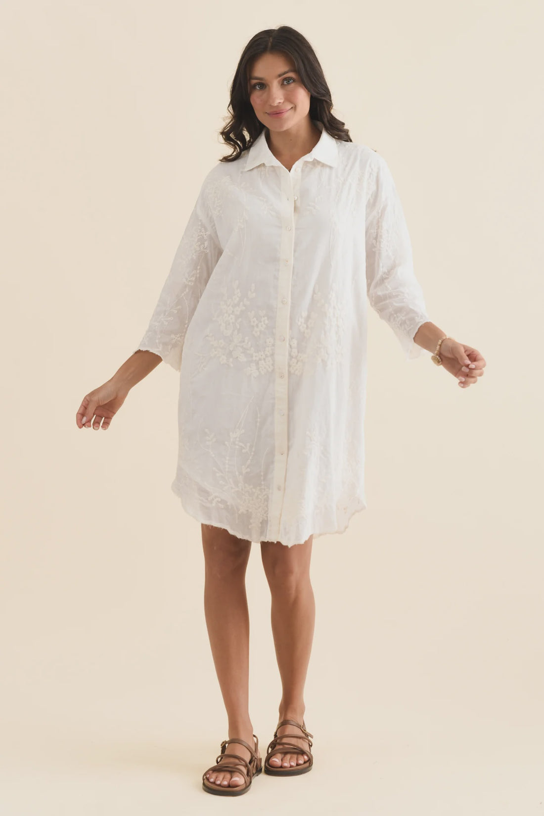 Offredo Shirt Dress White by – Kohl and Soda