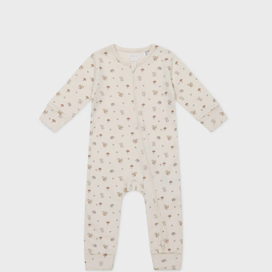 Reese Zip Onepiece - Woodland Friends