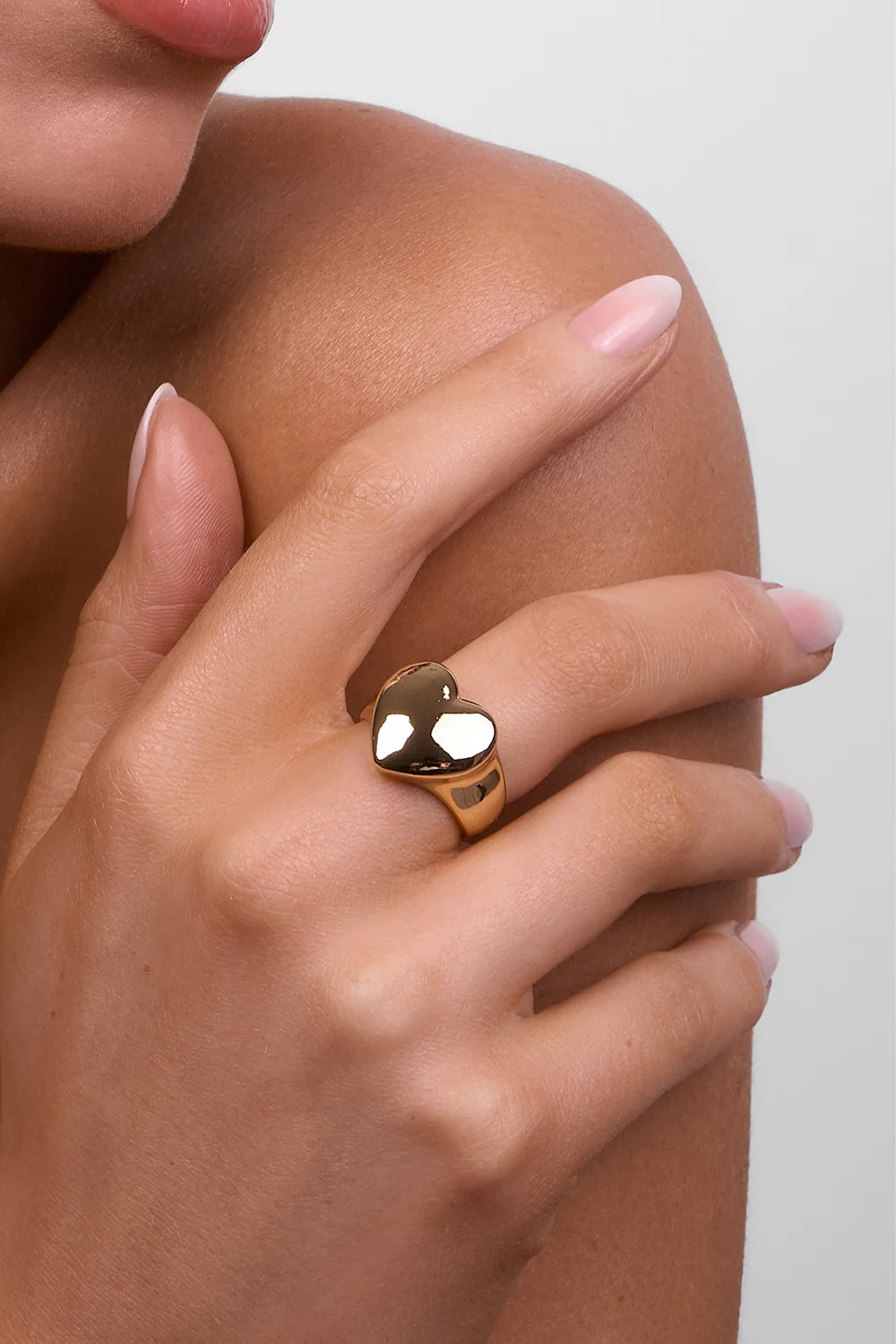 Lotte Soft Gold Heart Ring