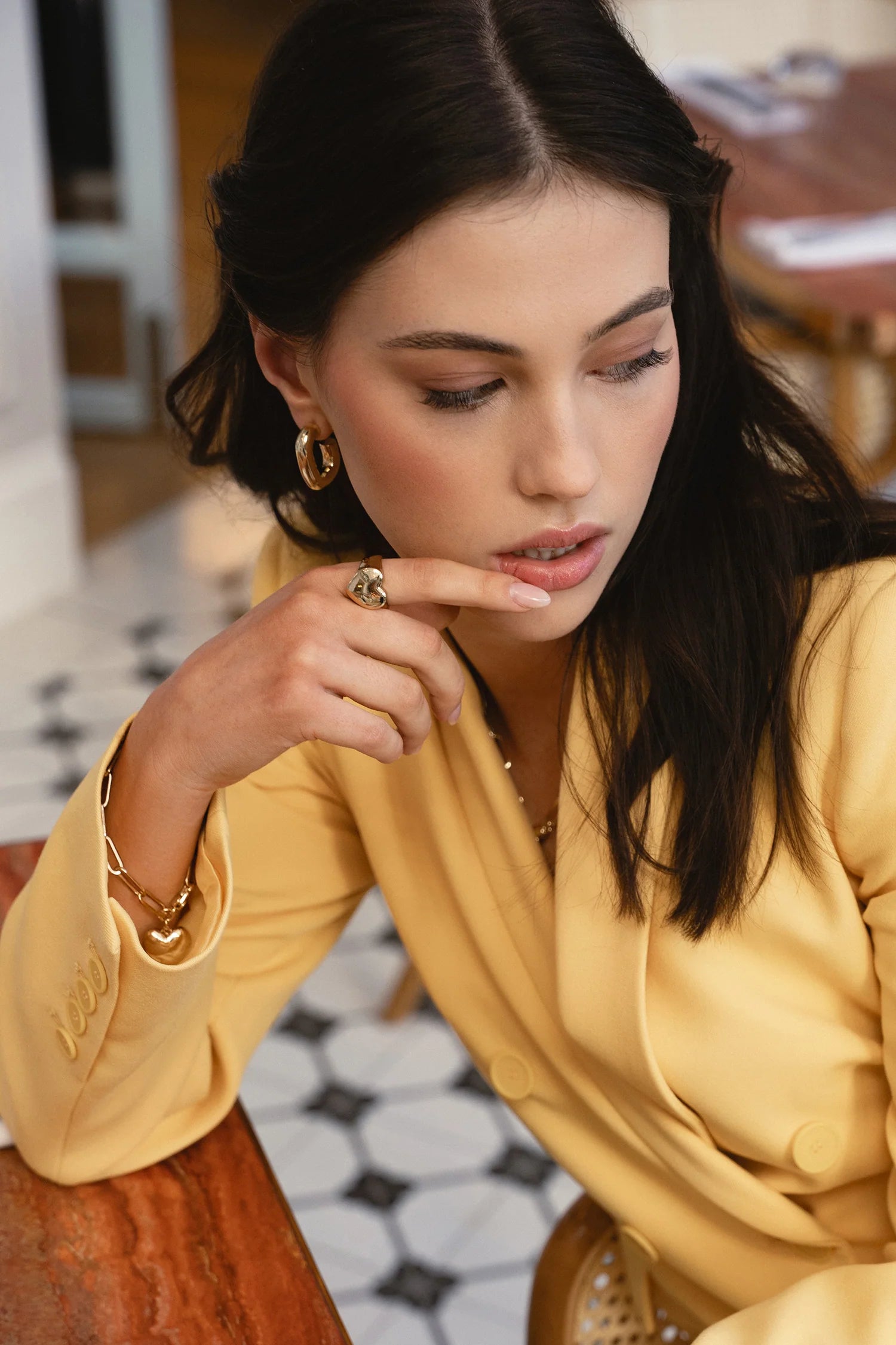 Lotte Soft Gold Heart Ring