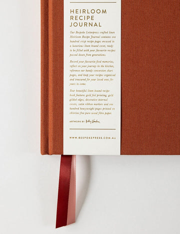 Heirloom Recipe Book Journal - Rust