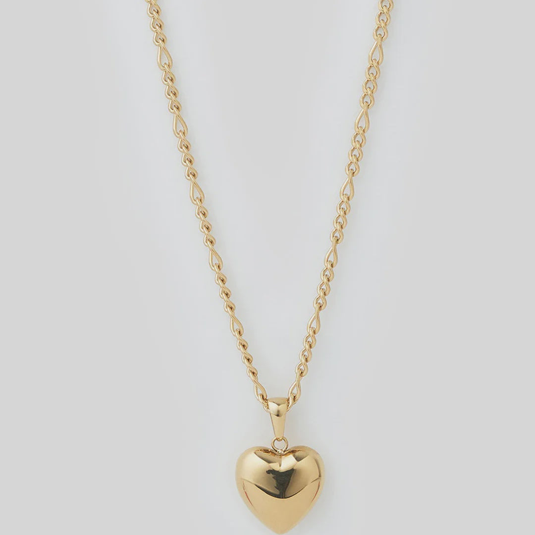 Rose Heart Necklace - Gold