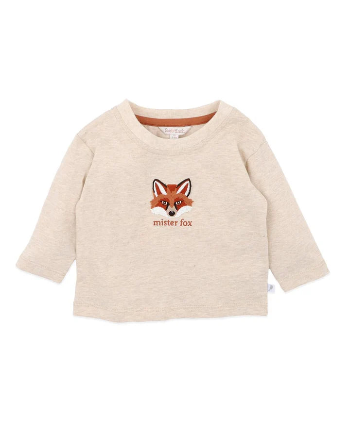 Mr Fox LS Tee Oat Marle