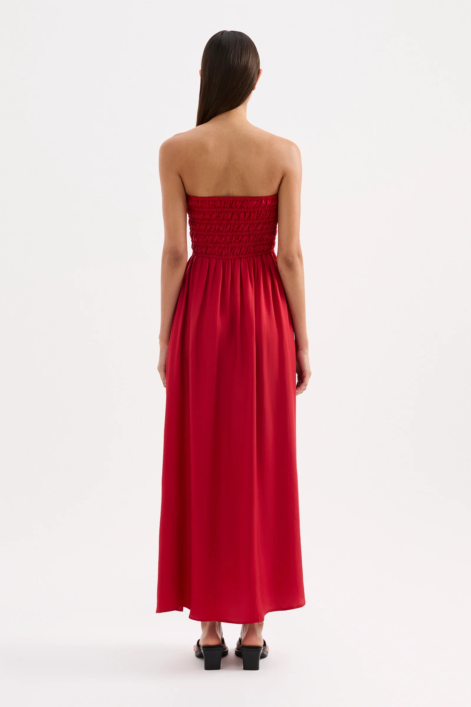 Zuri Tencel Maxi Dress Crimson