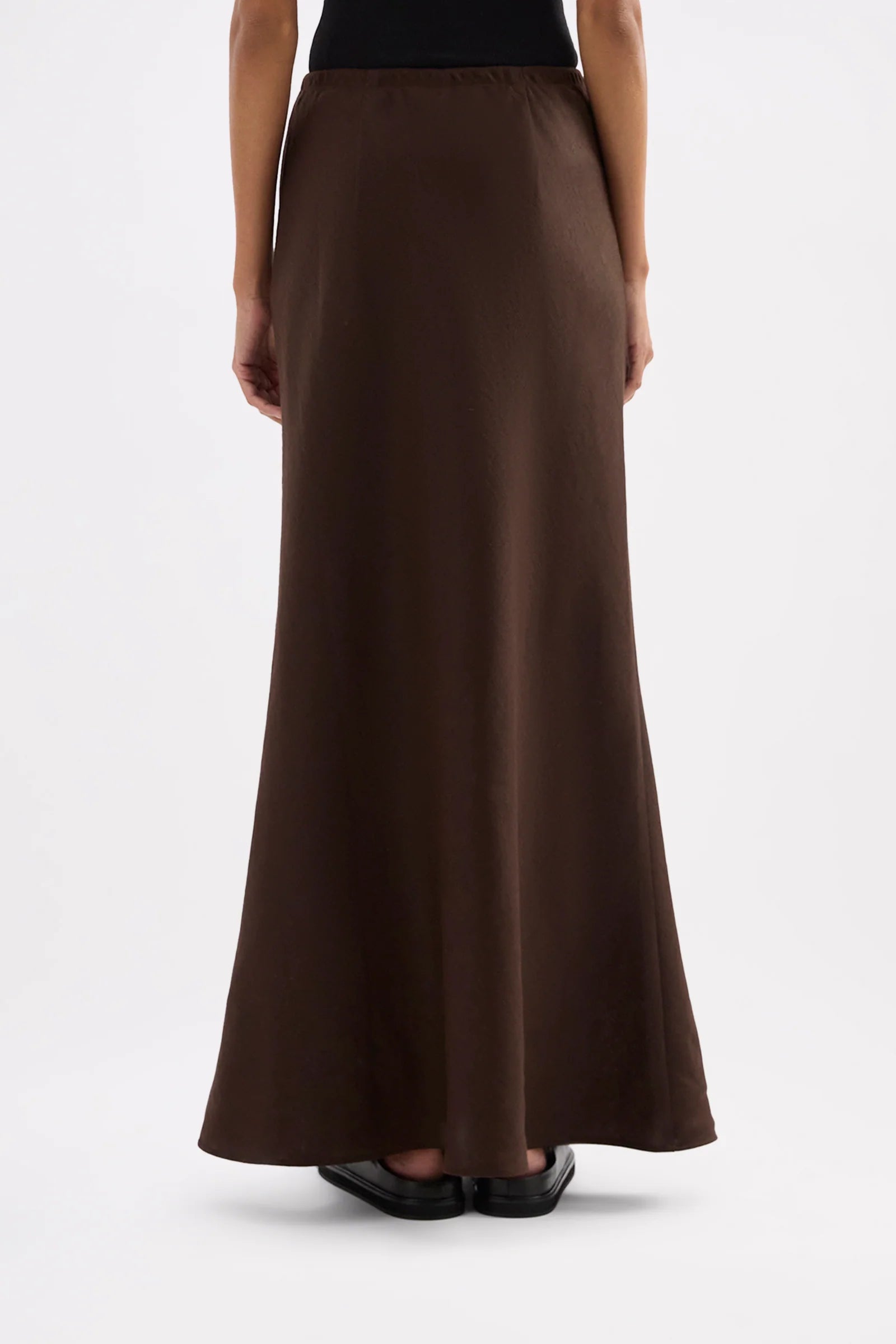 Amani Linen Skirt Chocolate