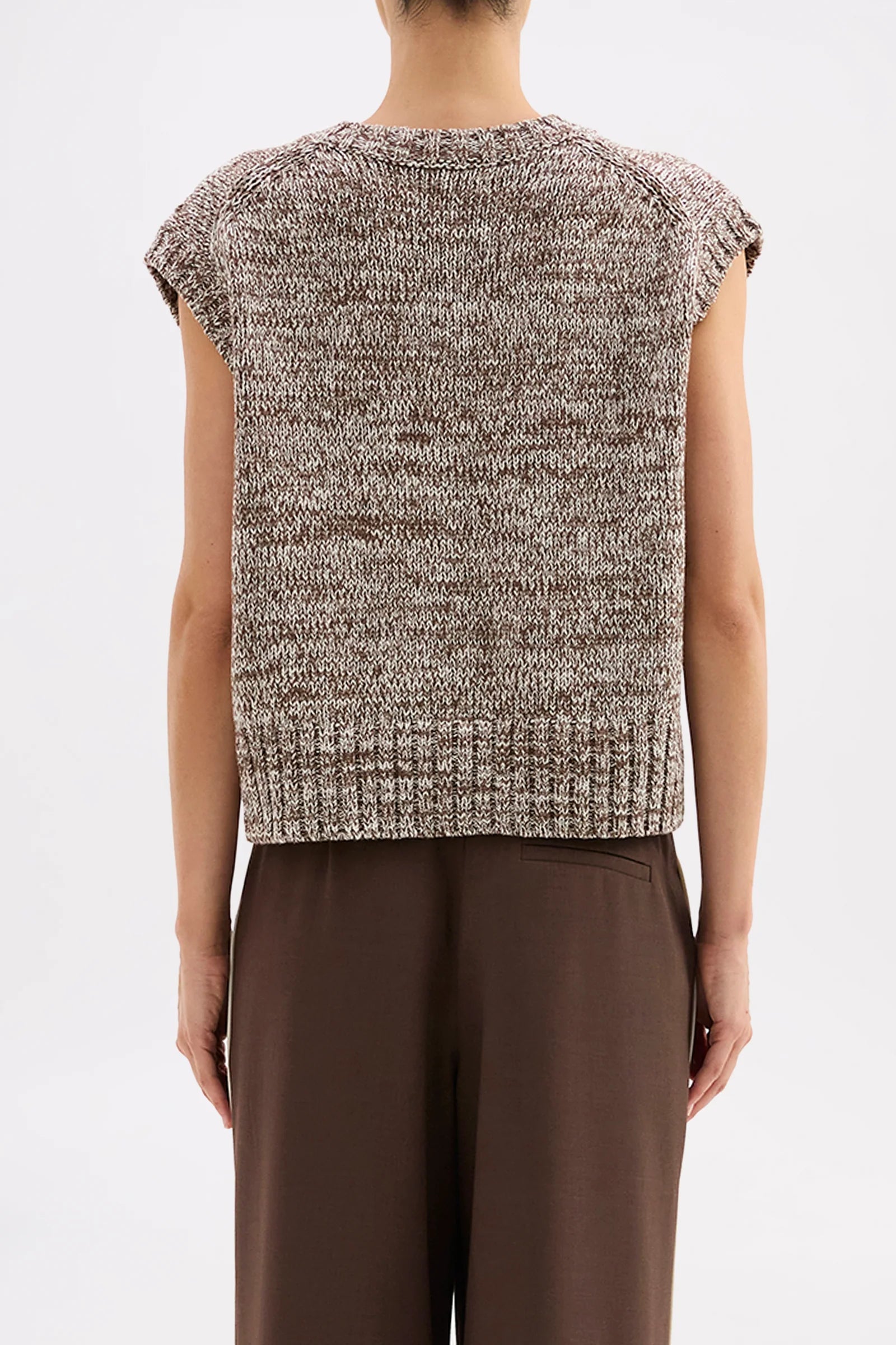 Mila Knit Vest Walnut Speckle