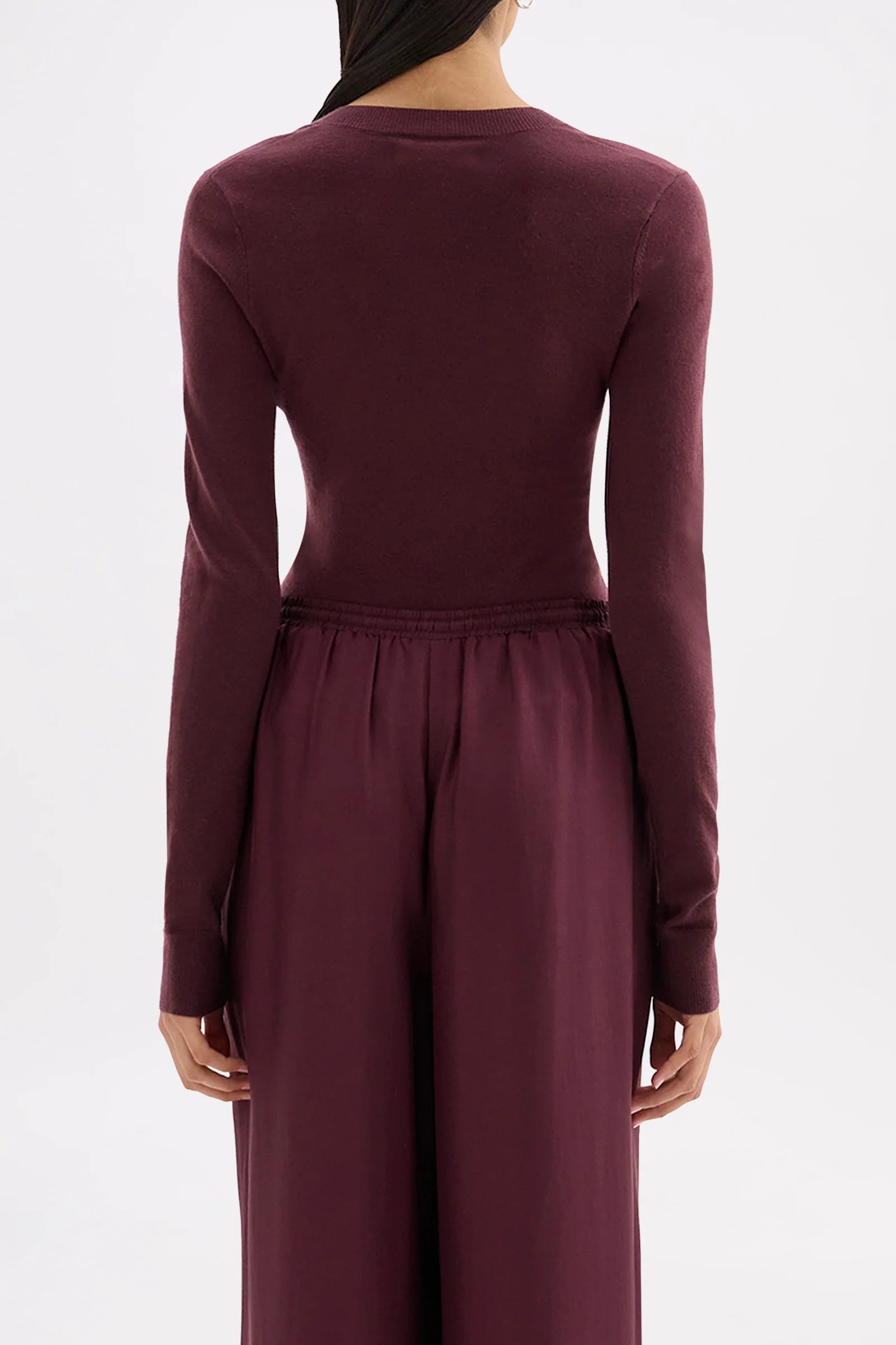Abia Merino Blend Knit Top Mulberry